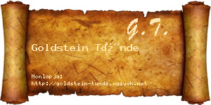 Goldstein Tünde névjegykártya
