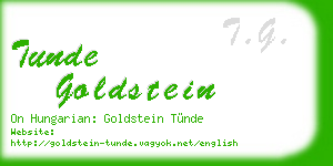 tunde goldstein business card